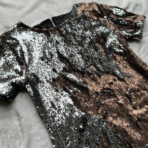 Topshop Sequin Bronze Silver Dress size 8